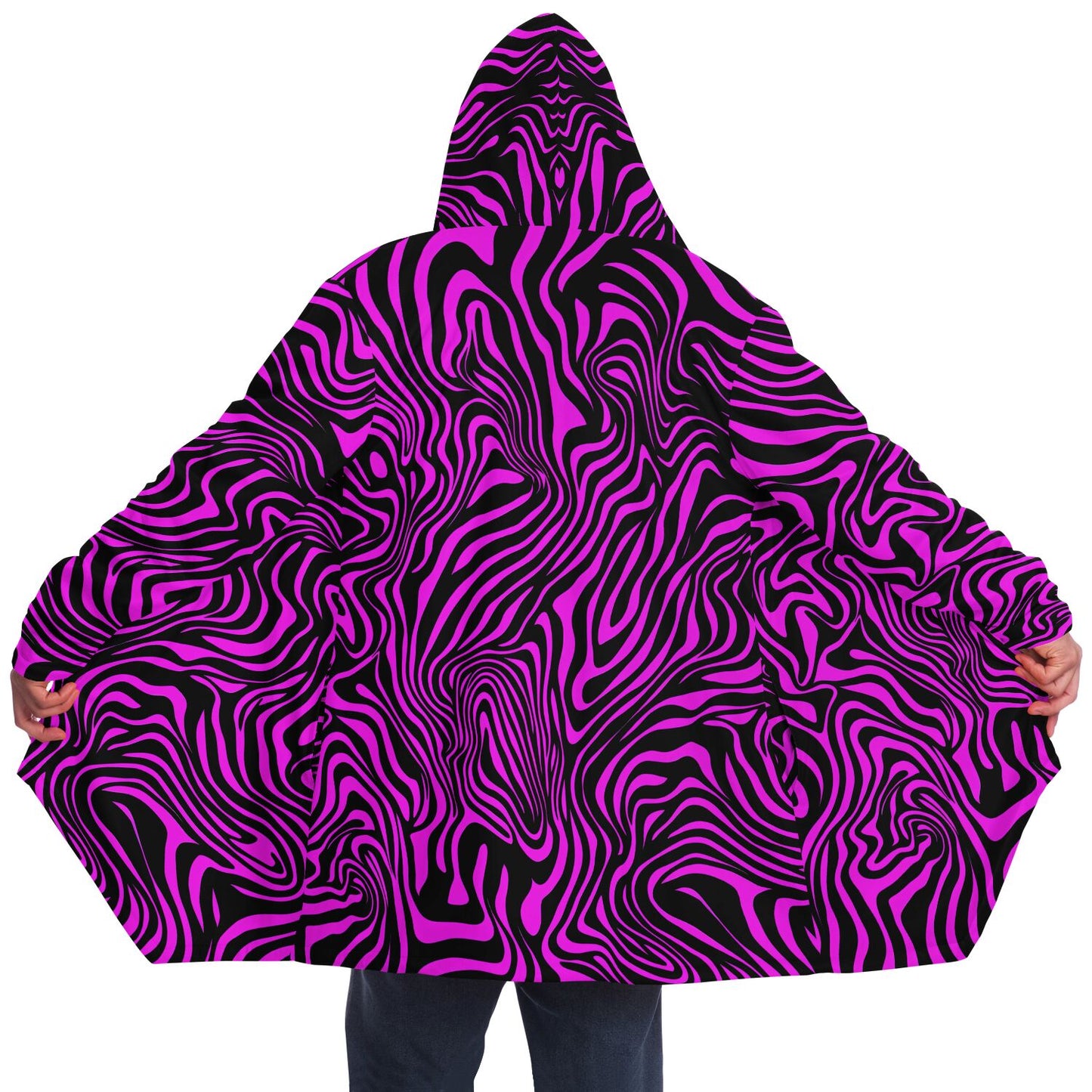 "Pink Zebra" HOODED CLOAK