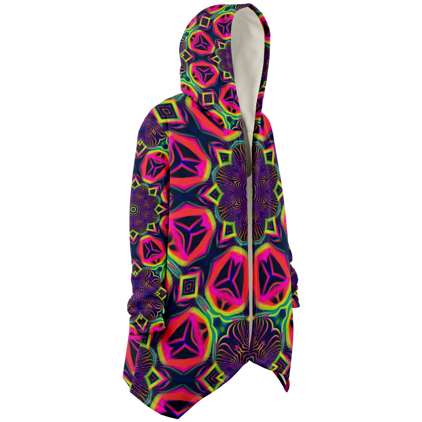 "Psychedelic Tracers Mandala" HOODED CLOAK