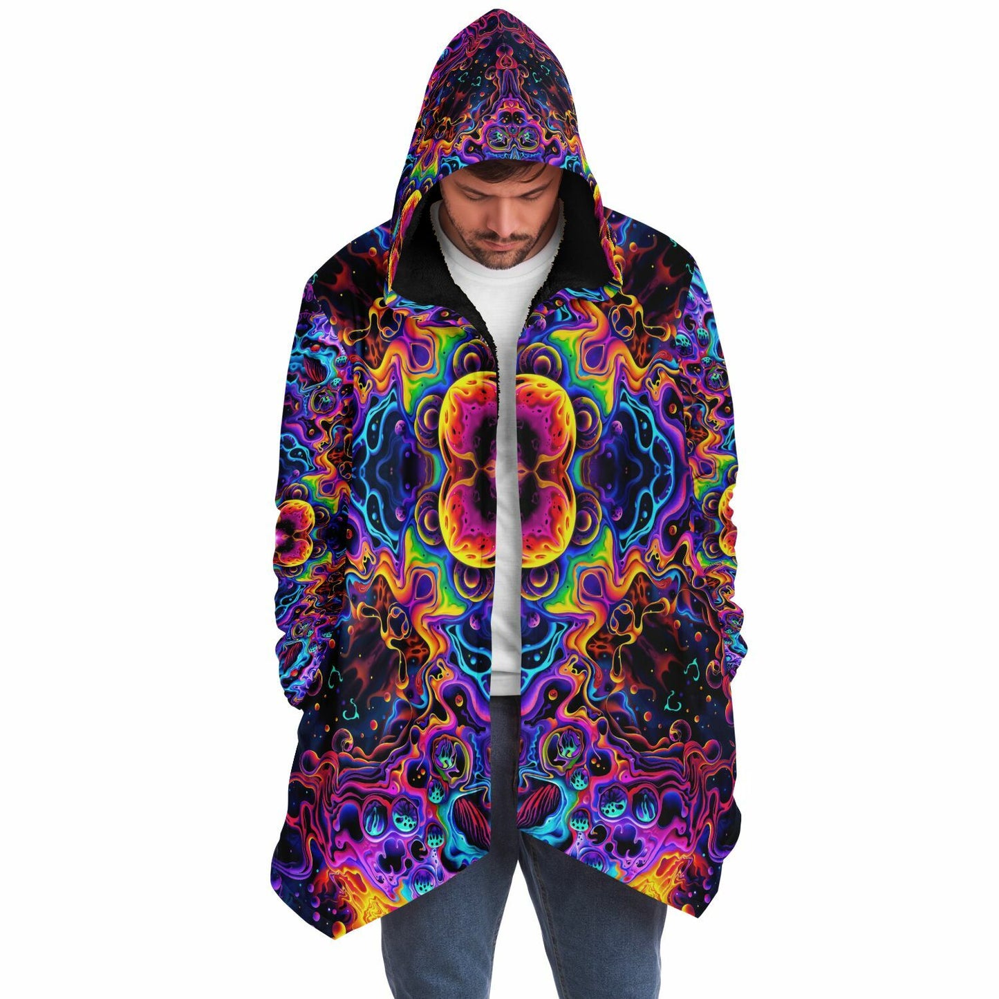 "Aurora Boreafungus Bloom" HOODED CLOAK