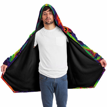 "Neon Spill" HOODED CLOAK