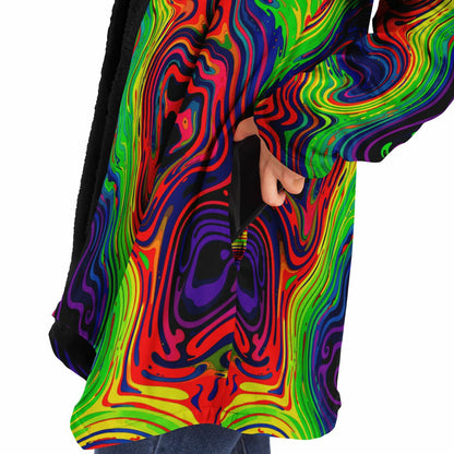 "Neon Spill" HOODED CLOAK