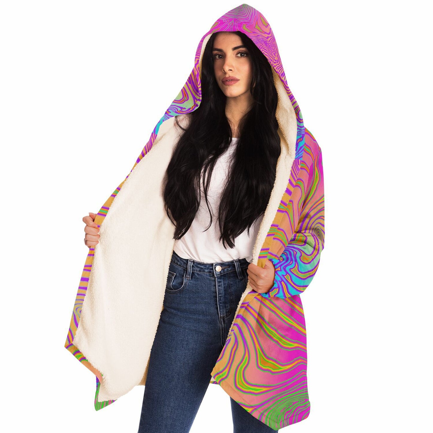 "Neon King" HOODED CLOAK