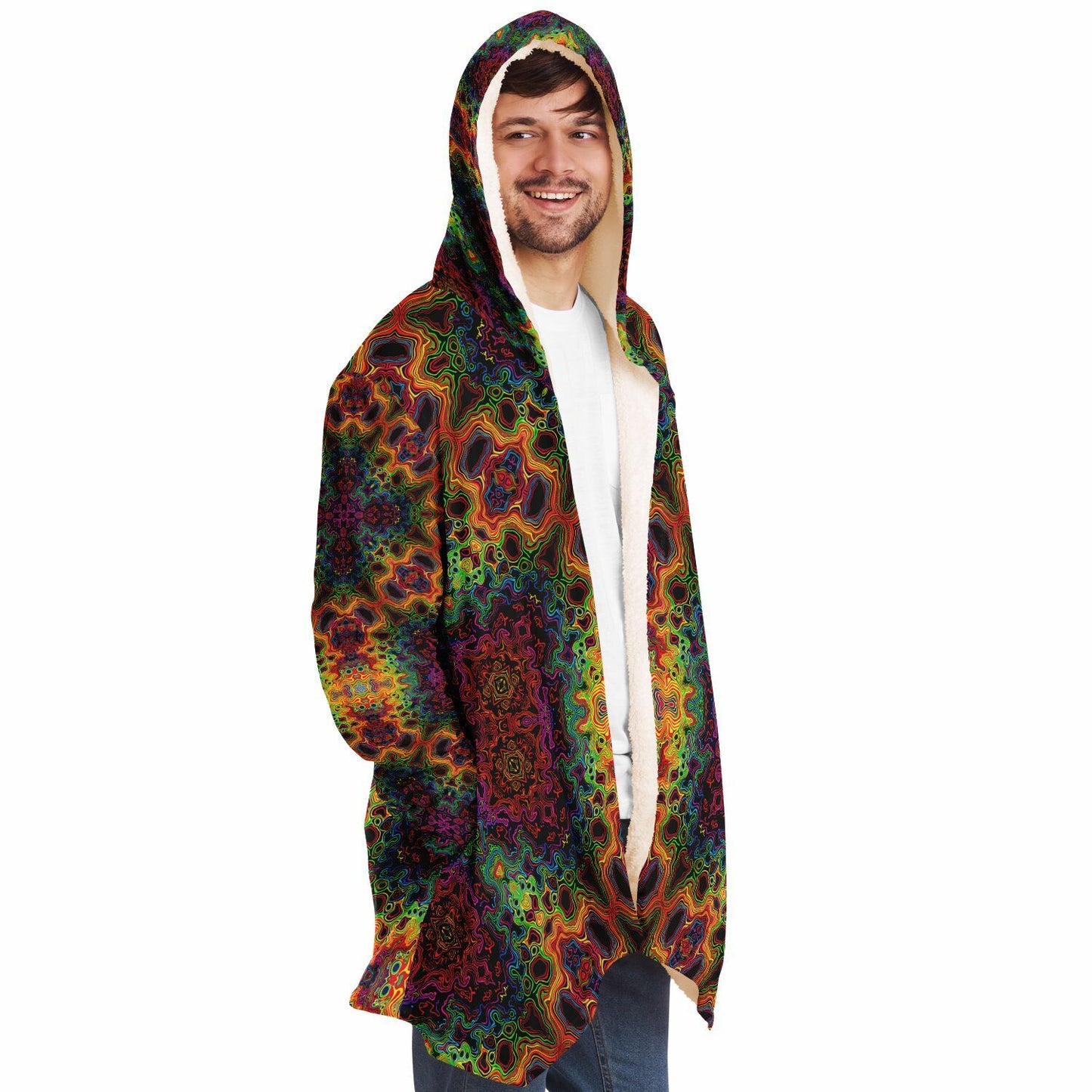 "Lysergic Burst" HOODED CLOAK