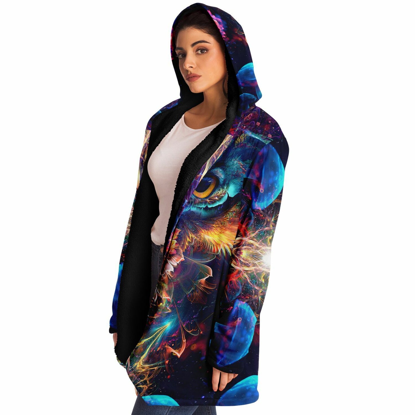 "Peekaboo" HOODED CLOAK (Black)