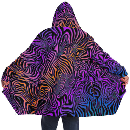 "Rainbow Zebra" HOODED CLOAK