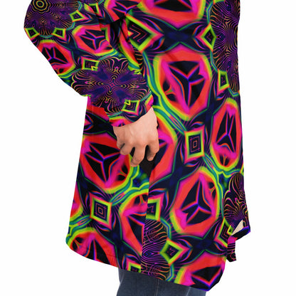 "Psychedelic Tracers Mandala" HOODED CLOAK