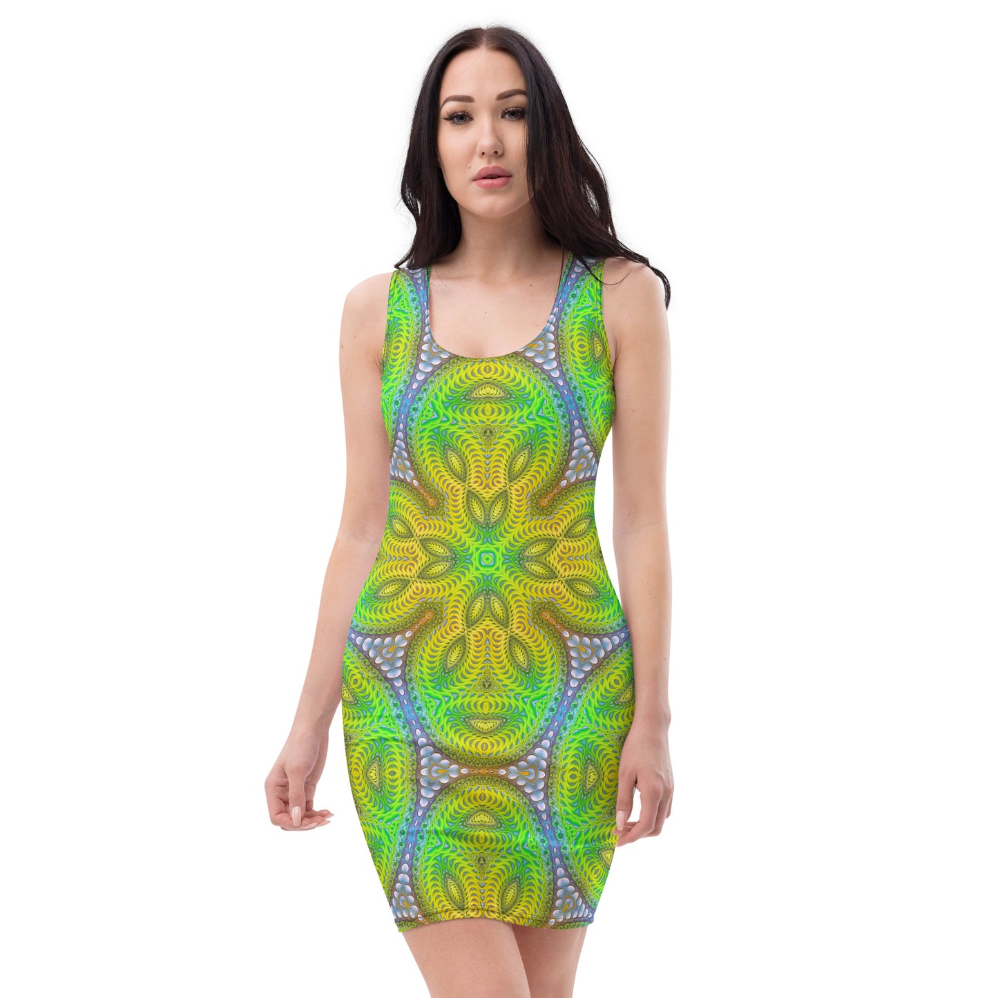 "Activation Initiated (Pattern V2)" Bodycon FITTED DRESS