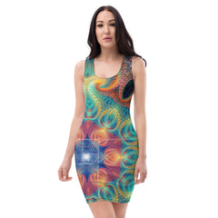 "Free Your Mind Fibonacci" Bodycon FITTED DRESS