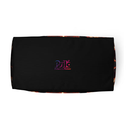 Bottom view of the Muladhara duffle bag showing its flat base.