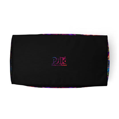 Bottom view of the Sacred Circle duffle bag showing the reinforced base.