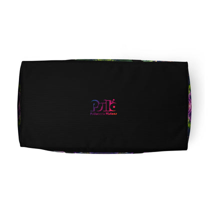 Bottom view of the 'Emergence' duffle bag showing its reinforced base.