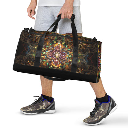 Front view of the Sigil of Valor duffle bag with the sigil artwork centered on the main panel.
