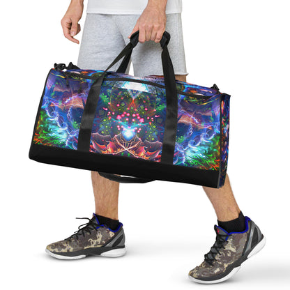 Front angle of the Hunter's Moon duffle bag.