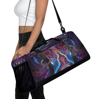 Front view of the Empurrress duffle bag.