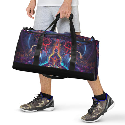 Front angle of the Empurrress duffle bag.
