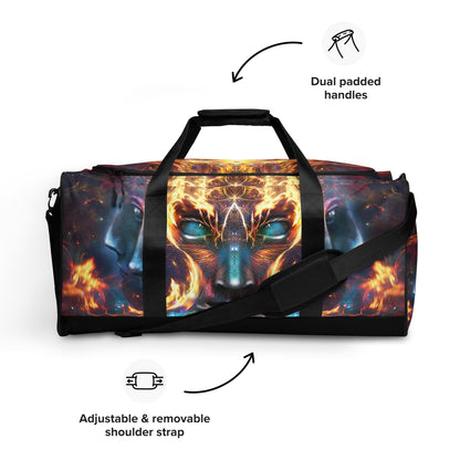 Front view of the Wanderers duffle bag.