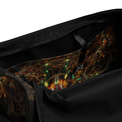 Close up of the inside pocket compartments inside the Sigil of Valor duffle bag.