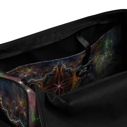 Interior view of the 'Heightened Stroll' duffle bag showing its inside pocket storage.