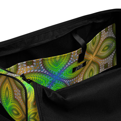 Interior pocket of the 'Activation Initiated' duffle bag.