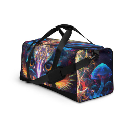 Left-front angle of the Peekaboo duffle bag.