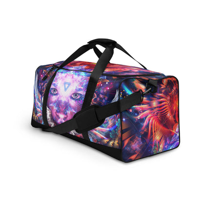 Left-front angle of the Lapis Philosophorum duffle bag.
