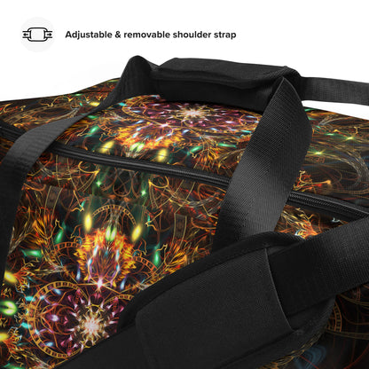 Close up of the fabric weave and interlining on the Sigil of Valor duffle bag.