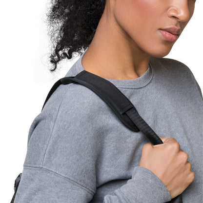 Close-up of the mesh side pocket weave on the Kaleidobloom duffle bag.