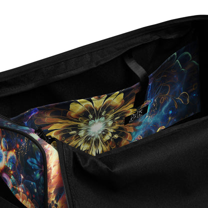 Close-up of the zippered pocket on the Polaris duffle bag.
