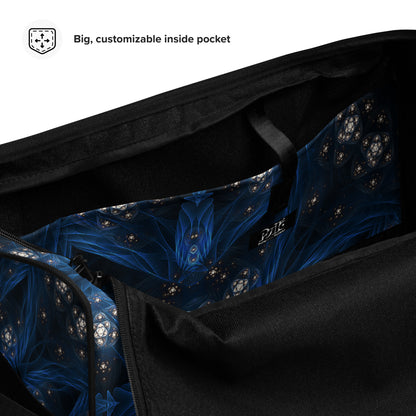 Close-up of the dual padded handles on the 'Inner Sanctum' duffle bag.
