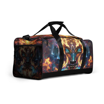 Right-front angle of the Wanderers duffle bag showing the padded carry handles.