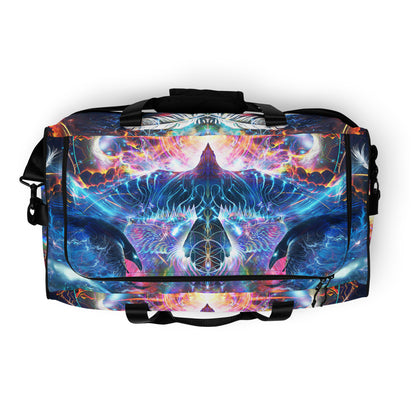 Top view of the Soul Seeker duffle bag showing the zippered main compartment.