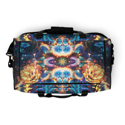 Top view of the Polaris duffle bag showing the zippered main compartment.