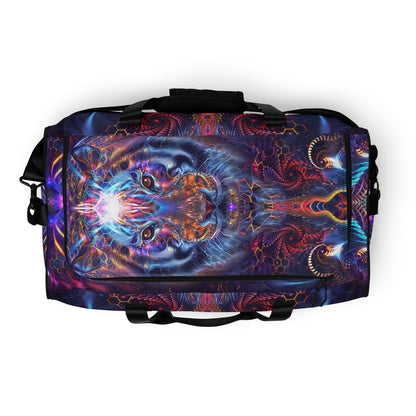 Top view of the Empurrress duffle bag showing the zippered main compartment.