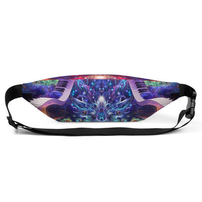 Back view of the Magnus Opum fanny pack showing the adjustable strap and lining.