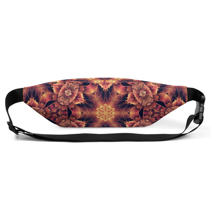 Back view of the Mandala Bloom fanny pack.