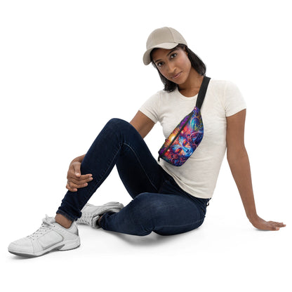 Another front view of The Sacred Vine fanny pack showing the full vine print.