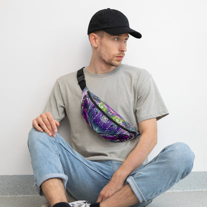 Another front angle of the Emergence fanny pack print.