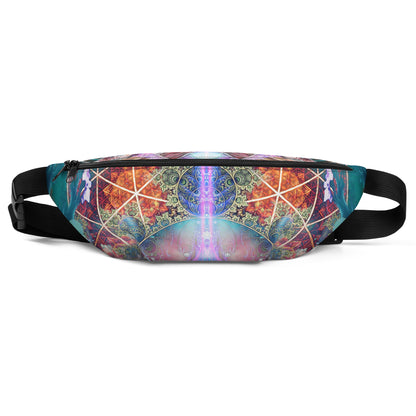 Another front angle of the Primordial Soup fanny pack print.