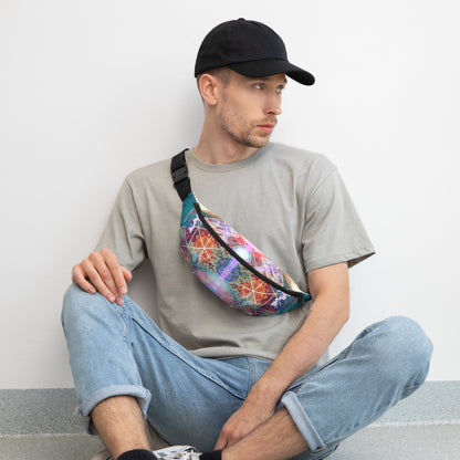 Close-up of the fractal jellyfish pattern on the Primordial Soup fanny pack.
