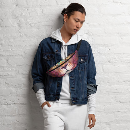 Front-facing shot of the Genesis all-over print fanny pack.