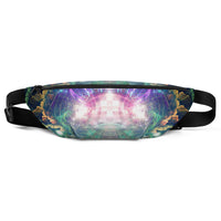 Close-up of the fractal flower blossom pattern on the Nectar fanny pack.