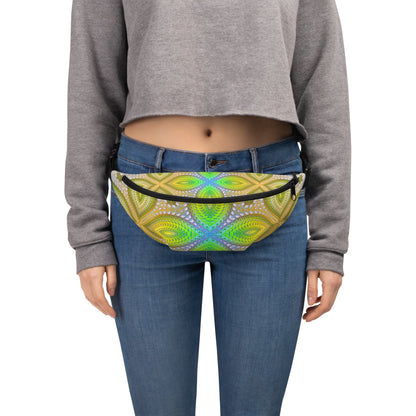 The Activation Initiated fanny pack shown with its strap folded to one side.