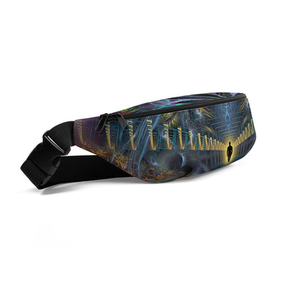 Side view of the Heightened Stroll fanny pack showing the adjustable strap.