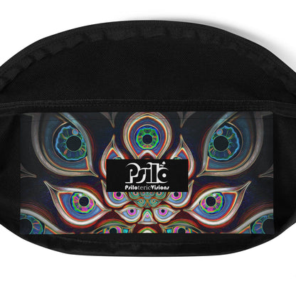 Close-up of the front pocket on The Waiting Room fanny pack.