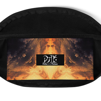 Close-up of the front pocket on the Adieu fanny pack.