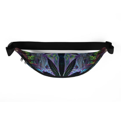 Top-down view of the Heightened Stroll fanny pack's zipper closure.