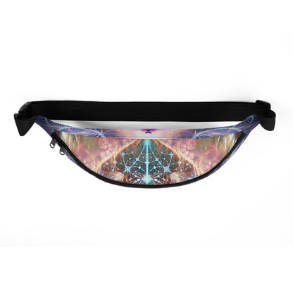 Top-down view of the Alchemist's Breath fanny pack's zipper closure.