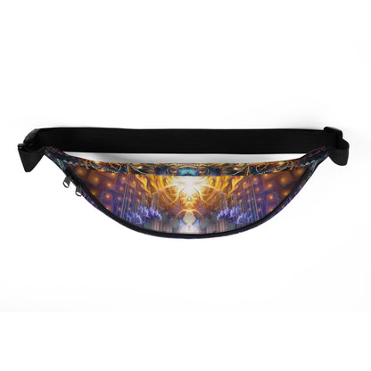 Top view of the Immortal Truth fanny pack showing the zippered opening.