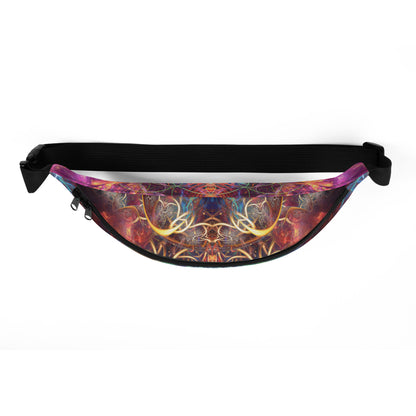 Top view of the Genesis fanny pack showing the zippered opening.