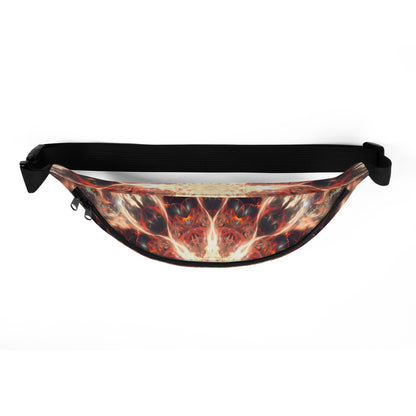 Top view of the Muladhara fanny pack showing the zippered opening.